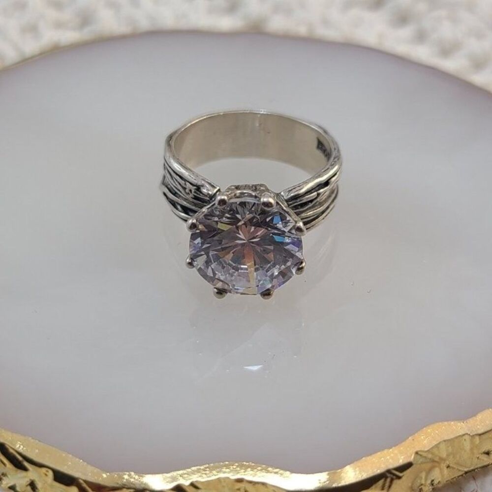 Hugh Israel Artisan Sterling Silver Branch Pattern Band Ring Size 8 925 8.41g